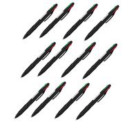 GMBYLBY Lot de 12 stylos multicolores rétractables - 4 couleurs en 1 - Stylos à bille multicolores pour code couleur, écriture, examen, écriture