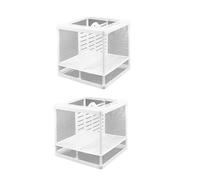 GMBYLBY Lot de 2 réservoirs de respiration d'aquarium en filet transparent avec ventouse pour la survie et l'alimentation facile - Accessoires de respiration pour aquariums