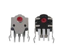 GMBYLBY Lot de 2 roues d'encodeur de souris d'origine de 9 mm - Pour gaming - Bord incurvé - Adaptateur récepteur - Extracteur - Bouton latéral - Boîte de rangement - Roulettes