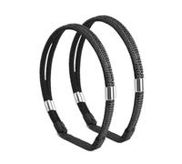 GMBYLBY Lot de 2 sangles de cheville antidérapantes avec bande élastique et talon haut pour femme, Black Diamond Black C, Medium