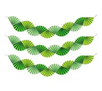 GMBYLBY Lot de 3 éventails en papier pour fête d'anniversaire Décorations colorées Accessoires de décoration murale