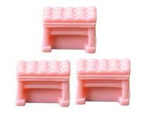 GMBYLBY Lot De 3 Petits Tabourets Guitare Et Piano en Résine, Idéal pour Les Accessoires Chambre Poupée Et Les Décorations Table, Accessoires Miniatures Maison Modèle