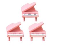 GMBYLBY Lot De 3 Petits Tabourets Guitare Et Piano en Résine, Idéal pour Les Accessoires Chambre Poupée Et Les Décorations Table, Accessoires Miniatures Maison Modèle