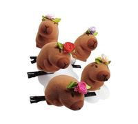 GMBYLBY Lot de 5 épingles à cheveux en peluche adorables Capybaras - Ornement de cheveux élégant - Convient pour les amateurs de mode