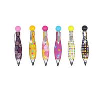 GMBYLBY Lot de 6 stylos à bille à large prise en main - Cadeau d'écriture lisse - Petite graisse courte pour étudiant