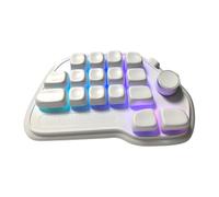 GMBYLBY Pavé numérique mécanique à 17 touches avec design remplaçable à chaud RVB rétroéclairé PBT et via USB programmable
