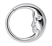 GMBYLBY Piercing de septum unique en forme de goutte d'eau, anneau de nez élégant, anneaux en forme de lune accrocheurs, anneau à clip élégant, Einheitsgröße, comme décrit, Comme décrit