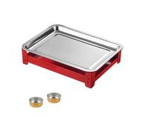 GMBYLBY Polyvalent BBQ Température Alimentaire Support Support Bac Chauffant en Acier Coffre-fort Offre de la place pour diverses sources de chaleur de bougies Famille Grills Party Warmers Board