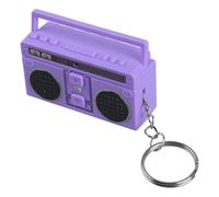 GMBYLBY Porte-clés en forme de cassette jouable, structure en plastique, convient pour les couples, cadeau, pendentif vintage, lilas, taille unique