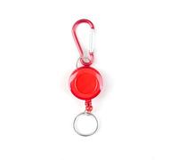GMBYLBY Porte-clés rétractable avec Mousqueton Robuste, Porte-Badge avec Cordon rétractable en Acier de 27, 56 Pouces, Outil de Porte-clés extérieur, Porte-Badge télescopique