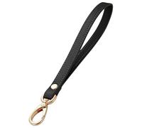 GMBYLBY Porte-monnaie PU Bracelet Chaîne Poignée Corde Bricolage Accessoires Sangle de Poignet Bracelet pour Portefeuille Pochette Porte-monnaie Pochette Keychain, Noir