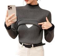 GMBYLBY Pull d ' Allaitement isolé, Haut d ' Allaitement, Offre Une Coupe Flatteuse pour Le Corps, mélange de Coton et de Polyester Chaud pour la Nouvelle Qui allaite