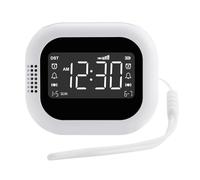 GMBYLBY Réveil vibrant numérique LCD portable de voyage avec 2 alarmes batterie rechargeable et sons de réveil personnalisables
