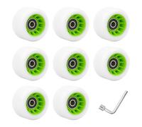 GMBYLBY Roller Skate Wheel Replacement with Bearings Quads for Double Row Skateboard Indoor Or Outdoor Skate