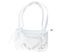 GMBYLBY Sac à bandoulière avec nœuds en dentelle d'inspiration japonaise, doux et élégant, petite capacité, pour les personnes qui travaillent sur l'épaule, blanc, Taille unique