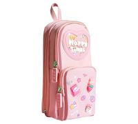 GMBYLBY Sac de grande capacité Dessin animé Sac à trois couches Fermeture éclair Boîtier pour cadeau d'enfant debout