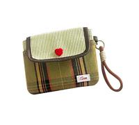 GMBYLBY Sac menstruel pour serviettes hygiéniques pour filles - Porte-tampon compact pour porte-monnaie - Pochettes pour serviettes hygiéniques, Grille verte, Taille unique