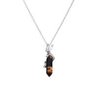 GMBYLBY Sirènes Élégantes Collier De Pendentif Cristallin Ajusté Coloche De Clavicule Polyvalente Accessoire À La Mode Pour Femmes Avec Des Pierres Naturelles