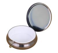 GMBYLBY Small Medicines Boîte Portable en Métal Rond Pocket Pocket Partements Préseaux Capacité Organisateurs pour Les Pilules Voyage Voyage Quotidiennes