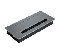 GMBYLBY Solution de passages de Cordon de Bureau Oeillet en métal avec Doublure en Brosse Oeillet de Bureau rectangulaire Multiple pour l ' Organisation des câbles Cache-câble à Installation Facile