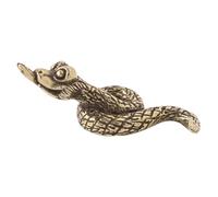 GMBYLBY Statue Serpent en Laiton Unique Petites Figurines Serpent Texture en Laiton Petit Ornement Parfait pour Les Amateurs Les Décors Maison