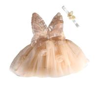 GMBYLBY Tenue de première séance photo pour nouveau-nés, robe délicate avec bandeau, jolie robe de photographie et bandeau pour filles