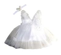 GMBYLBY Tenue de première séance photo pour nouveau-nés, robe délicate avec bandeau, jolie robe de photographie et bandeau pour filles