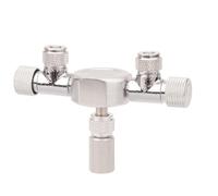 GMBYLBY Vanne de contrôle Multi-Voies en Acier Inoxydable, 2 à 6 Ports, Shunts C02, électrovanne, régulateur de CO2, Accessoires pour Aquarium