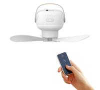 GMBYLBY Ventilateur de camping télécommandé USB, 4 vitesses, auvent de gazebo avec lampe rechargeable suspendue pour la maison, le bureau, l ' extérieur, rechargeable en extérieur