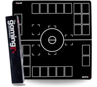 GMC Deluxe XL 2 Player Black & White Gaming Mat Compatible for Pokemon Trading Card Game Stadium Board Playmat for Compatible Pokemon Trainers - Waterproof Card Gaming Mat