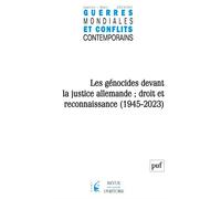 Gmcc, 293 Les génocides devant la justice allemande (II) - Collectif - Puf - broché - Revue