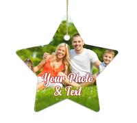 GMDLSK Boule de Noël Personnalisable avec Photo 2024, Décorations du Sapin de Noël Originales, Ornement de Noël avec Photo Personnalisée pour Famille Amis, Cadeau de Noël