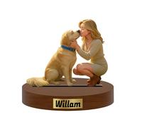 GMDLSK Figurine Cartoon Personnalisée avec Photo - Décoration Bureau - Ornement Acrylique pour Maison et Bureau - Cadeau Unique pour Couples, Familles et Amis des Animaux