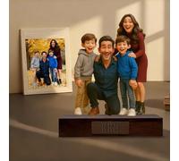 GMDLSK Figurine Cartoon Personnalisée avec Photo - Décoration Bureau - Ornement Acrylique pour Maison et Bureau - Cadeau Unique pour Couples, Familles et Amis des Animaux