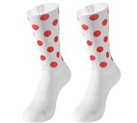 GMDNS Chaussettes Classiques Homme Anti Slip Silicone D'Été Aero Chaussettes Whiteline Cyclisme Hommes Vélo Sport Course À Pied Calcetines M38-45 Rouge