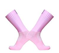 GMDNS Chaussettes De Randonnée Homme Pro Team Aero Chaussettes De Cyclisme Antidérapant Silicone Sans Couture Running Sport Vélo De Route Rose