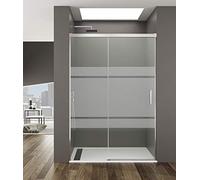 GME Paroi de douche Basic Frost Plus avant 1 fixe + 1 coulissante, ouverture 72-81, 190-200 cm Taille