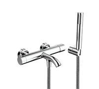GME Robinet de baignoire et douche avec douche à main et flexible Hélios | Robinet de baignoire et de douche pour remplir la baignoire et vous rincer avec la douche à main, avec flexible et support