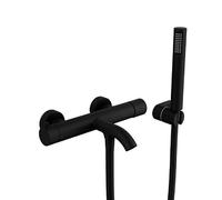 GME Robinet de baignoire et douche avec douche à main et flexible Hélios | Robinet de baignoire et de douche pour remplir la baignoire et vous rincer avec la douche à main, avec flexible et support