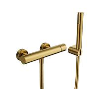 GME Robinet de douche avec douche à main, flexible et support | HELIOS | Robinet de douche avec poignée, flexible et support inclus pour rénover votre salle de bain et diriger l'eau pendant le