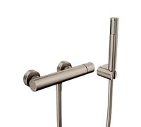 GME Robinet de douche avec douche à main, flexible et support | HELIOS | Robinet de douche avec poignée, flexible et support inclus pour rénover votre salle de bain et diriger l'eau pendant le