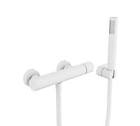 GME Robinet de douche avec douche à main, flexible et support | HELIOS | Robinet de douche avec poignée, flexible et support inclus pour rénover votre salle de bain et diriger l'eau pendant le