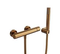 GME Robinet de douche avec douche à main, flexible et support | HELIOS | Robinet de douche avec poignée, flexible et support inclus pour rénover votre salle de bain et diriger l'eau pendant le