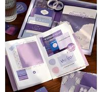 GmeDhc 350 Pièces Scrapbooking Kit, Scrapbooking Materiel, Journal Scrapbook Kit avec Autocollant Journaling Accessoires pour Adolescents, Garçons et Filles