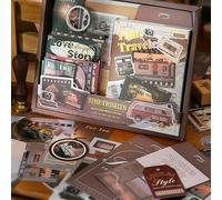 GmeDhc 350 Pièces Scrapbooking Kit, Scrapbooking Materiel, Journal Scrapbook Kit avec Autocollant Journaling Accessoires pour Adolescents, Garçons et Filles