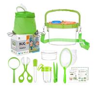 GmeDhc Kit explorateur pour enfants, loupe, pinces, porte-insecte, boîte observation, filet capture, sac à dos, cadeau 3-10 ans