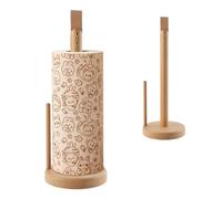 GmeDhc Küchenrollenhalter Holz, Küchenrollenhalter Stehend mit Runder Rutschfestem Basis aus Holz, Küchentollenhalterung, Küchenpapierhalter für Küche, Esstisch, Heimdekoration