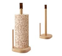 GmeDhc Küchenrollenhalter Holz, Küchenrollenhalter Stehend mit Runder Rutschfestem Basis aus Holz, Küchentollenhalterung, Küchenpapierhalter für Küche, Esstisch, Heimdekoration