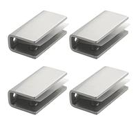 GmeDhc Pince Verre Inox, 4 Pièces Support Etagere Verre, Pince Garde Corps Verre, Support Miroir 8-12MM, Fixation Miroir Mural, pour Fenêtre de Main Courante Descalier de Balustrade