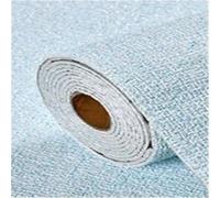 GMGQJST Papier Peint Isolant Thermique Stickers muraux en mousse 3D auto-adhésifs en PVC, couleur unie, épais, imperméables, effet lin, for la décoration intérieure(Linen Light Blue,1000cmx50cm)